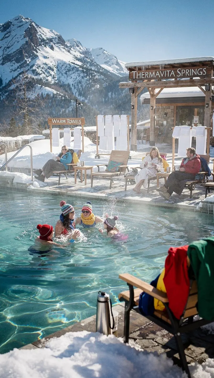A close-up of bubbling therapeutic waters flowing from a natural hot spring in a picturesque setting.
